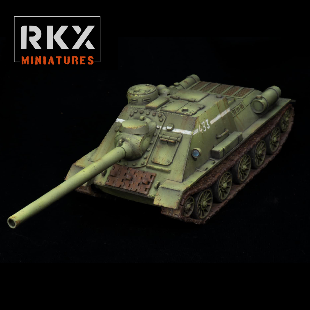 SU-100 Soviet Tank Destroyer – 28mm WW2 Resin Model | NZ Made