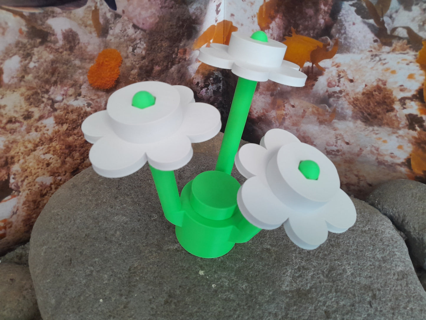 Brick Inspired Flowers White