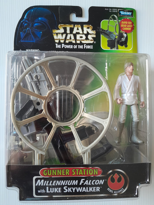 Star Wars 3.75 Power Of The Force Gunner Station Luke