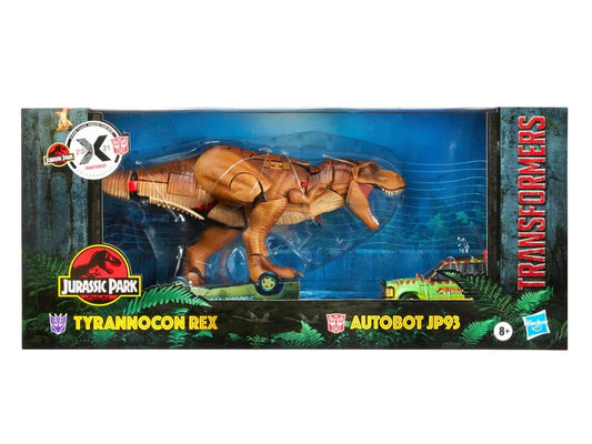 Transformers Collaborative Jurassic Park x Transformers Tyrannocon Rex and JP93 Two-Pack