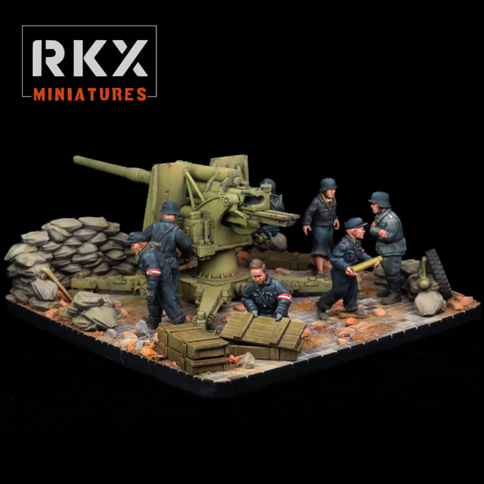 1/56 28mm 88mm Anti Tank Gun For Tabletop Wargamin
