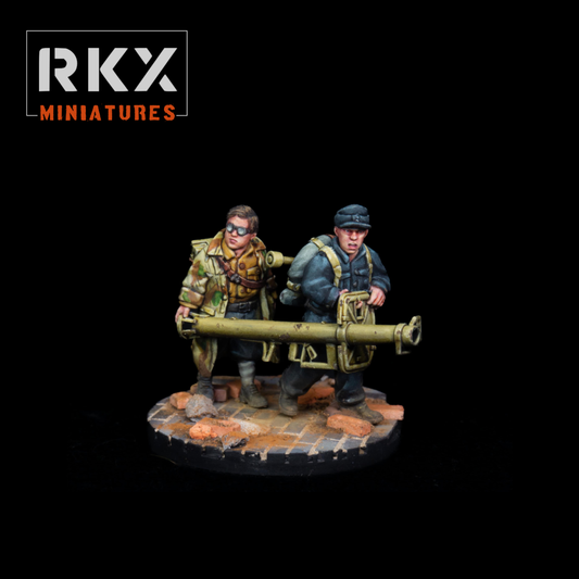 1/56 28mm Panzerschreck Team For Tabletop Wargaming