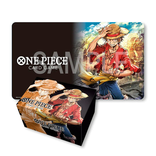 One Piece Card Game Playmat and Storage Box Set: Monkey.D.Luffy
