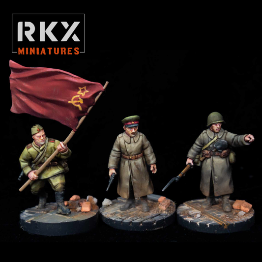 1/56 28mm Soviet HQ For Tabletop Wargaming