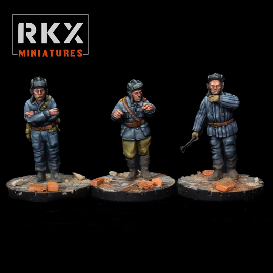 1/56 28mm Soviet Tank crew on foot For Tabletop Wargaming