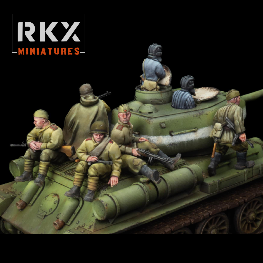 1/56 28mm Soviet Tank Riders  For Tabletop Wargaming
