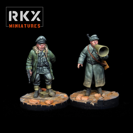 1/56 28mm Volksturm HQ For Tabletop Wargaming