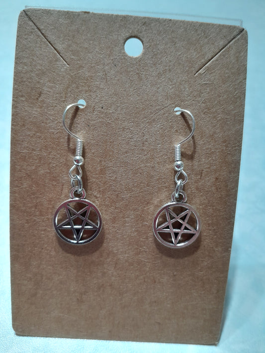 Star Circle Earrings