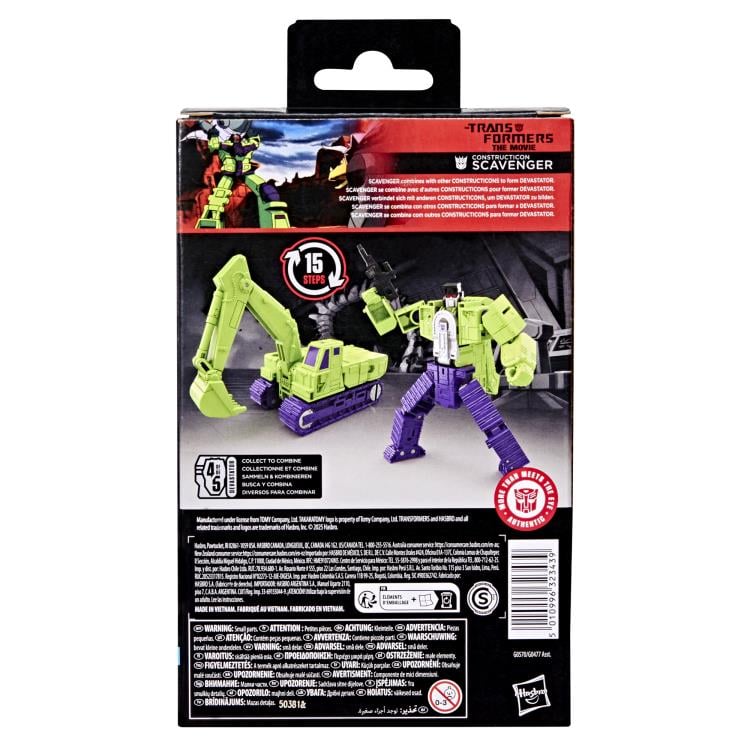 DAMAGED BOX MINT FIGURE Transformers: The Movie Studio Series Deluxe Class Constructicon Scavenger Action Figure